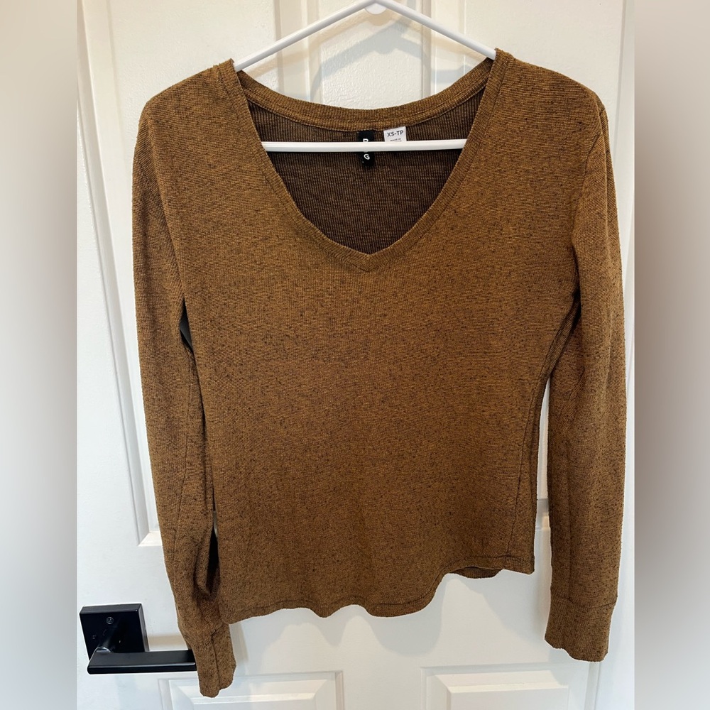 ☀️2/10$☀️ Women's V-Neck Brown Sweater